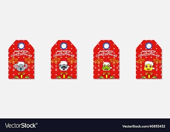 set collection of merry christmas and happy new