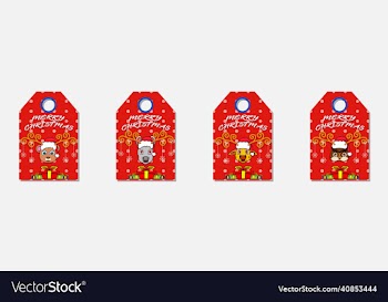 set collection of merry christmas and happy new