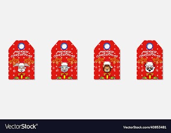 set collection of merry christmas and happy new