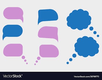set colorful speech bubbles