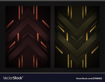 Set cover design template with arrow abstract vector image