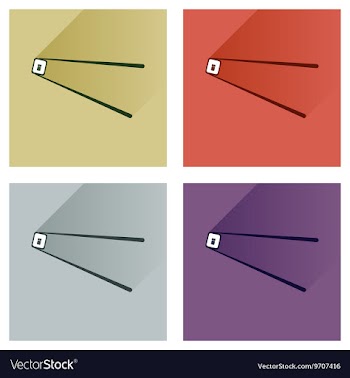Set flat icons sushi roll and chopsticks vector image