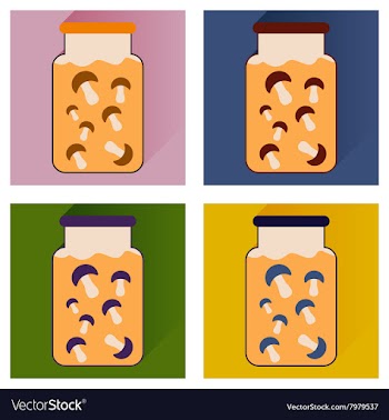Set flat icons with long shadow Bank vector image