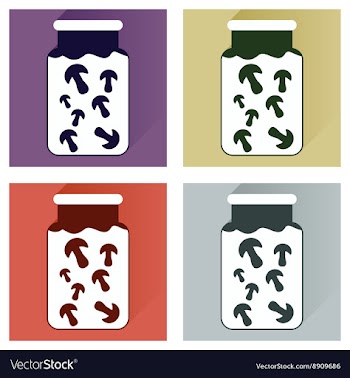 Set flat icons with long shadow Bank vector image