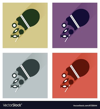 Set flat icons with long shadow Candy in vector image