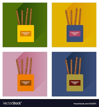 Set flat icons with long shadow cheese vector image