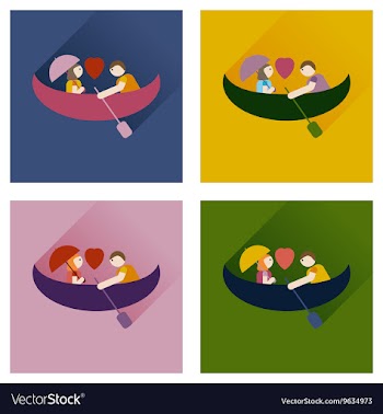 Set flat icons with long shadow Love Male Female vector image