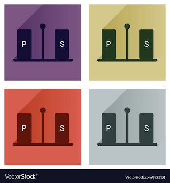 Set flat icons with long shadow pepper and vector image
