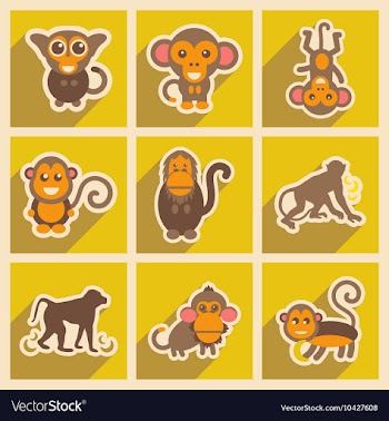 Set flat icons with long shadow vector image