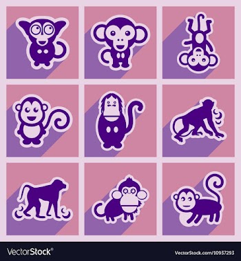 Set flat icons with long shadow vector image