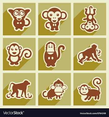 Set flat icons with long shadow vector image