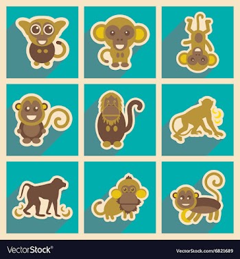 Set flat icons with long shadow vector image