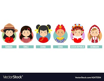 set girl avatars with different countries