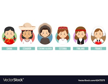 set girl avatars with different countries
