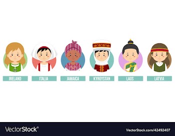 set girl avatars with different countries