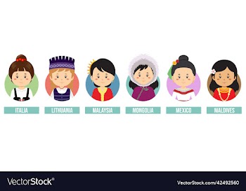 set girl avatars with different countries