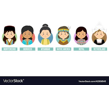 set girl avatars with different countries