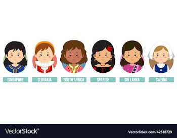 set girl avatars with different countries