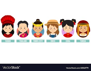 set girl avatars with different countries