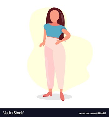 set girl with a variety of emotions and poses