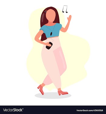 set girl with a variety of emotions and poses