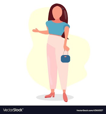 set girl with a variety of emotions and poses