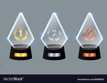  					Set glass trophy award award vector&nbsp;image														
