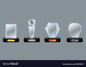  					Set glass trophy award award vector&nbsp;image														