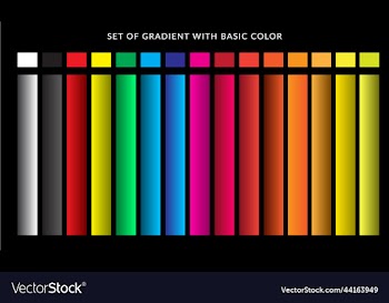 set gradient with basic colorful collection