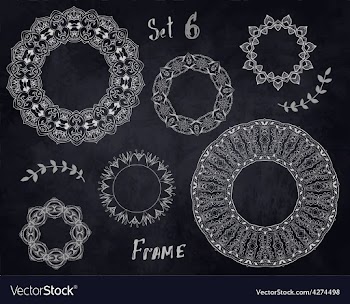  					Set Hand Drawn elements frame vector image														