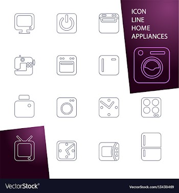  					Set icons home appliances vector image														