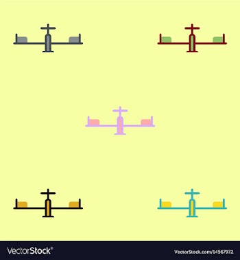 Set in flat style playground vector image