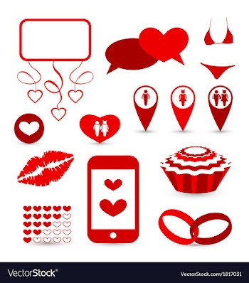  					Set infographic elements for valentine or wedding vector image														