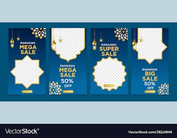 set instagram stories ramadan sale banner