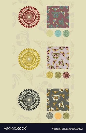 Set laser cutting template for greeting cards vector image