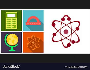 Set line icons in flat design education school vector image