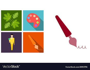 Set line icons in flat design education school vector image