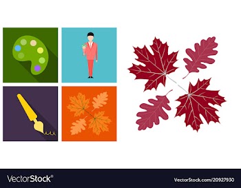 Set line icons in flat design education school vector image