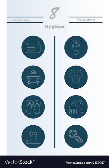 Set line icons of hygiene vector image