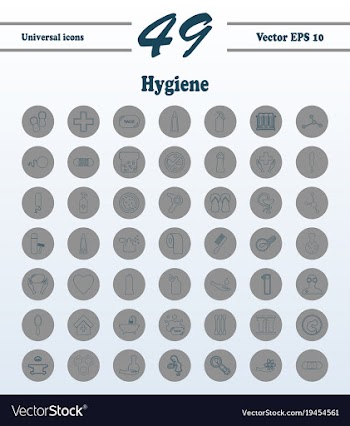 Set line icons of hygiene vector image
