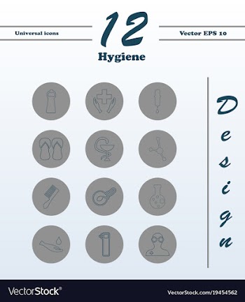 Set line icons of hygiene vector image