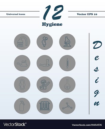Set line icons of hygiene vector image
