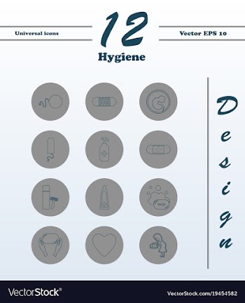 Set line icons of hygiene vector image