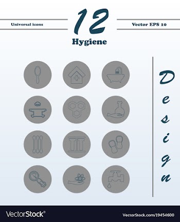 Set line icons of hygiene vector image