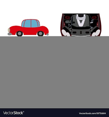Set mechanical services of car vector image