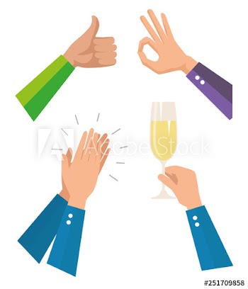 set men hands with champagne glass