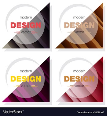 Set minimalistic design creative concept modern vector image