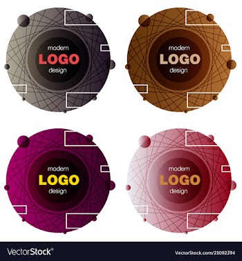 Set minimalistic design creative concept modern vector image