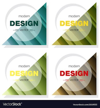 Set minimalistic design creative concept modern vector image