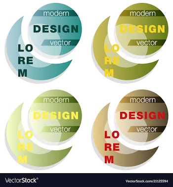 Set minimalistic design creative concept modern vector image